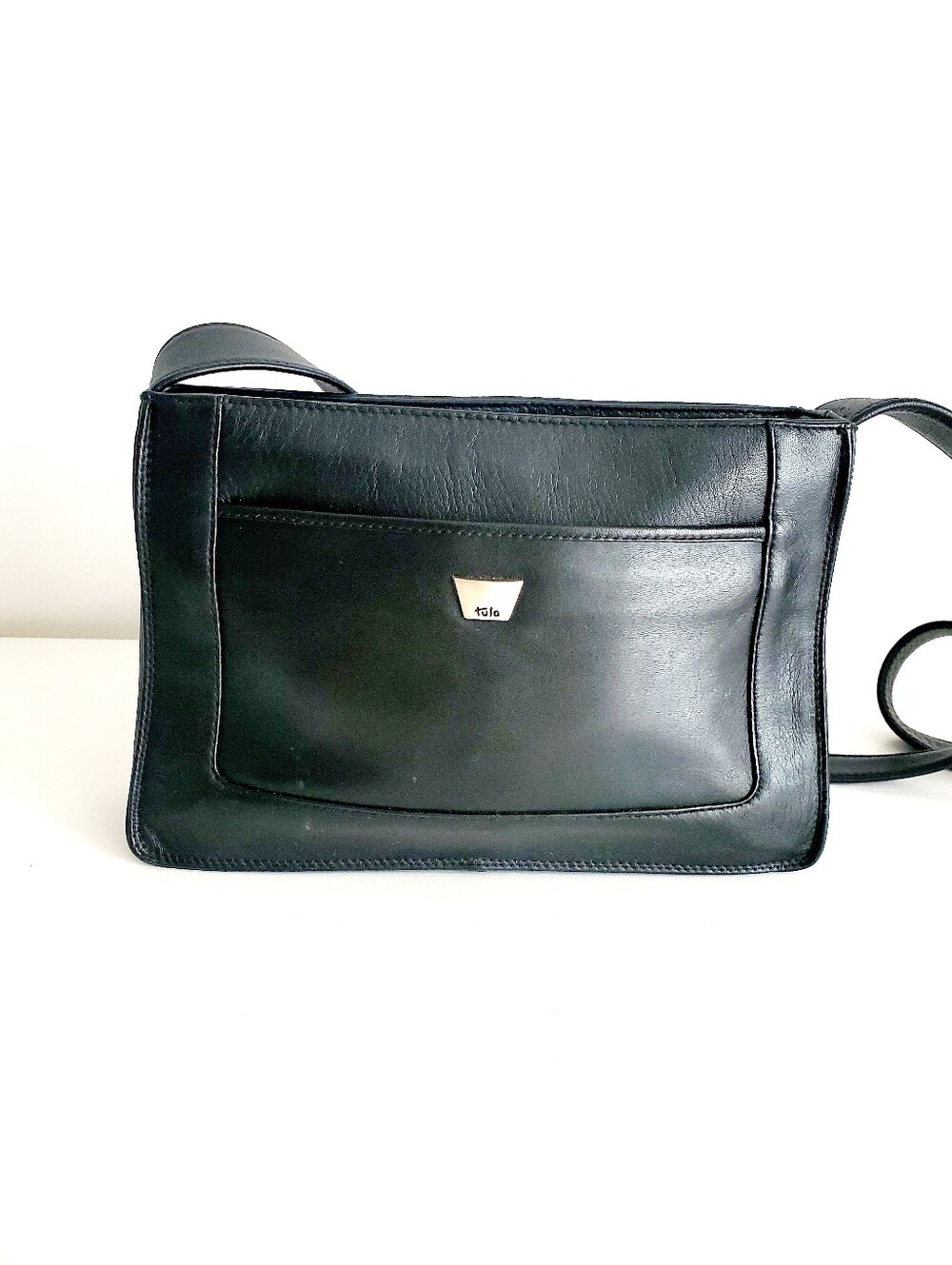 Tula Black Leather Mini Shoulder Bag